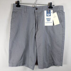NWT Dockers Perfect Short Classic Fit Shorts Mens 32x11 Gray Security Pocket